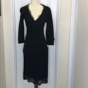Diane Von Furstenberg Wrap Style Lace Dress
